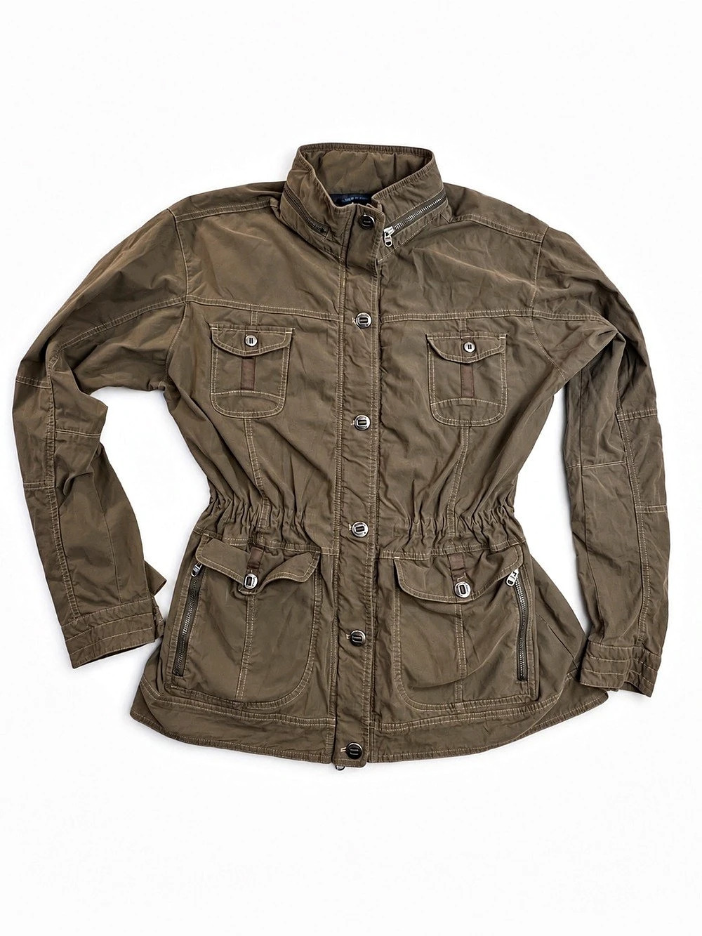 Kuhl Rekon Women’s XL Olive Utility Field Jacket Cinched Waist Gorpcore